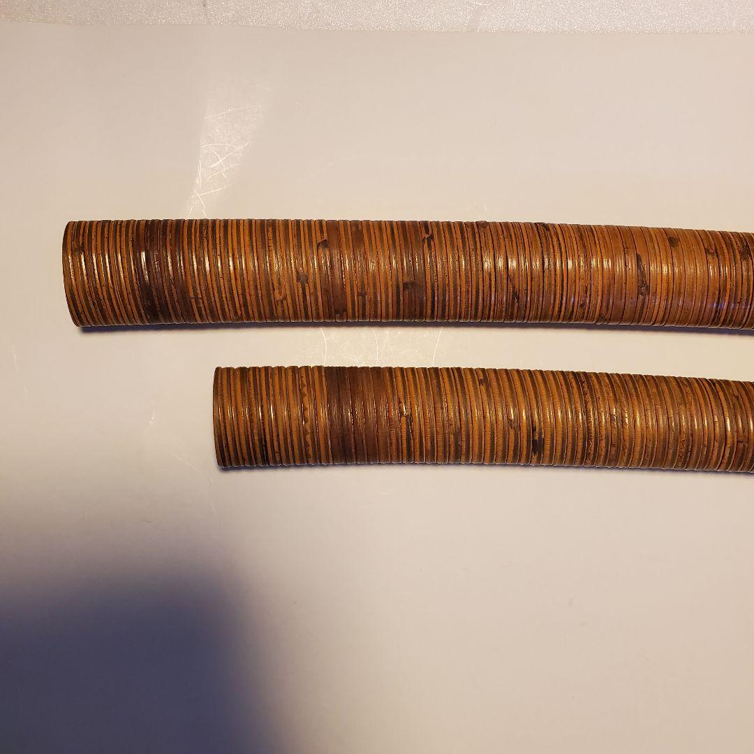 模造刀　仕込み丸茶竹鞘　大小セット