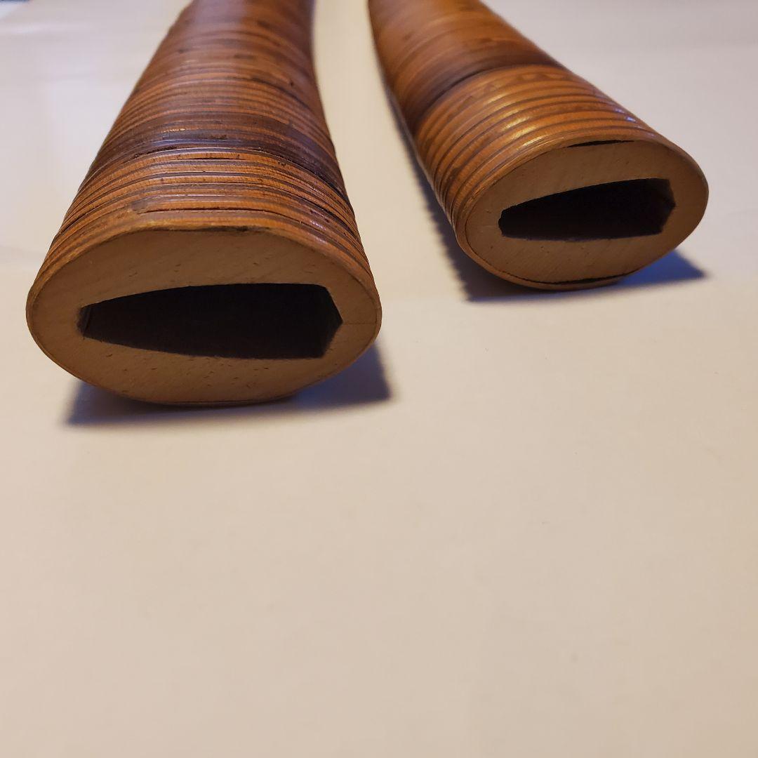 模造刀　仕込み丸茶竹鞘　大小セット