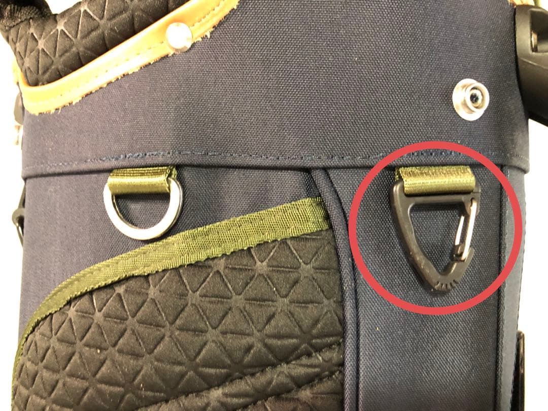 マスターピース キャディバッグ スタンド、フードカバー付き ネイビー