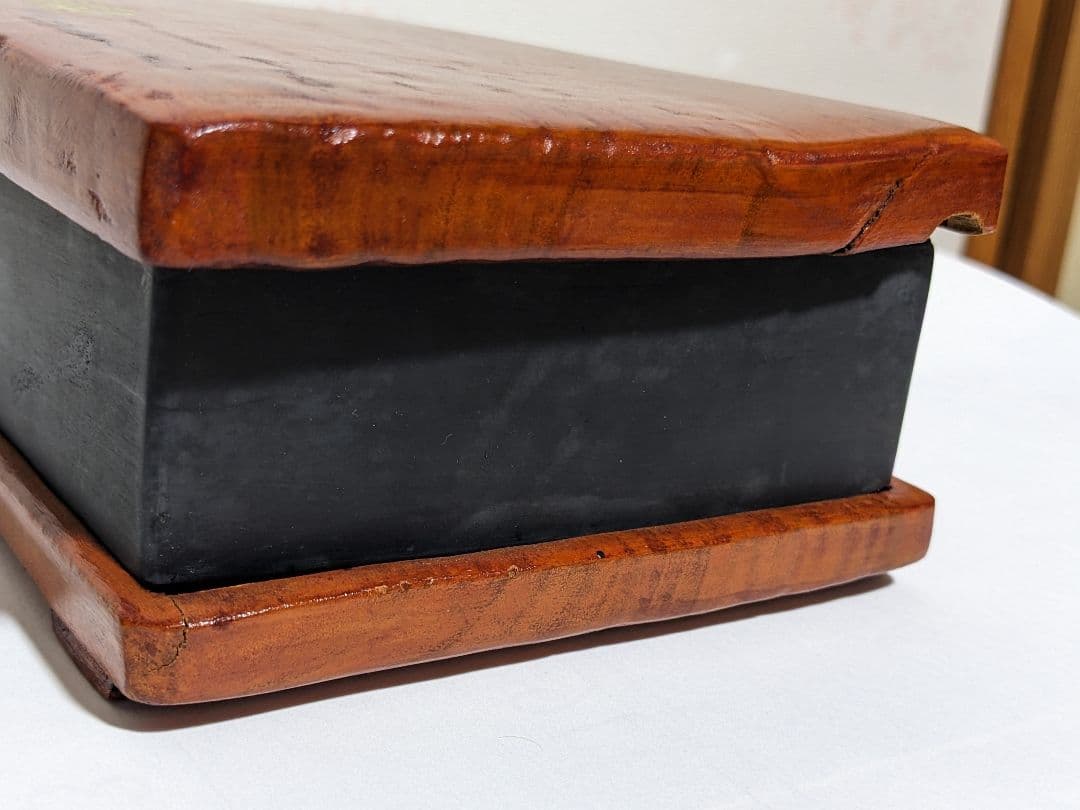 ♦中国 端州名硯 紫色 双龍 石眼 古硯 共箱入 端渓硯 文房四宝 美術品骨董品