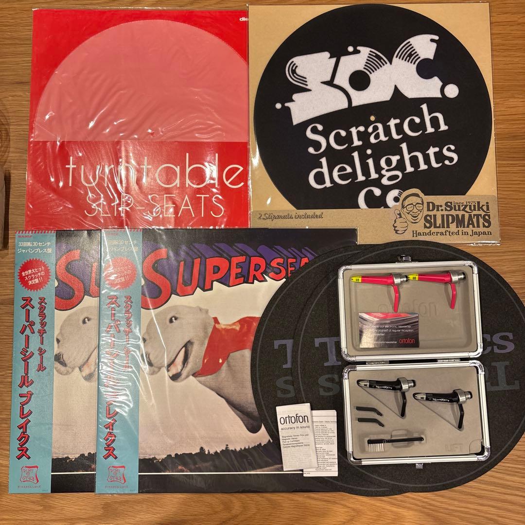 DJ機材セット(ターンテーブルSL1200MK5×2,ミキサー, 豪華オマケ)