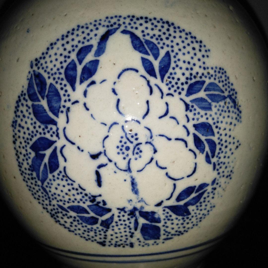 NO612 会津本郷焼　印版徳利　幕末～明治