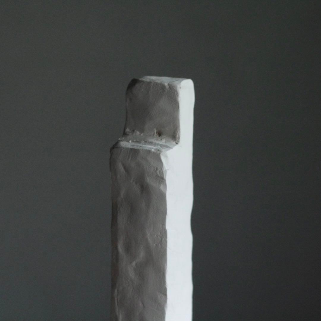 石塑粘土 立体作品 「高い塔の家 No.5」現代美術 art sculpture