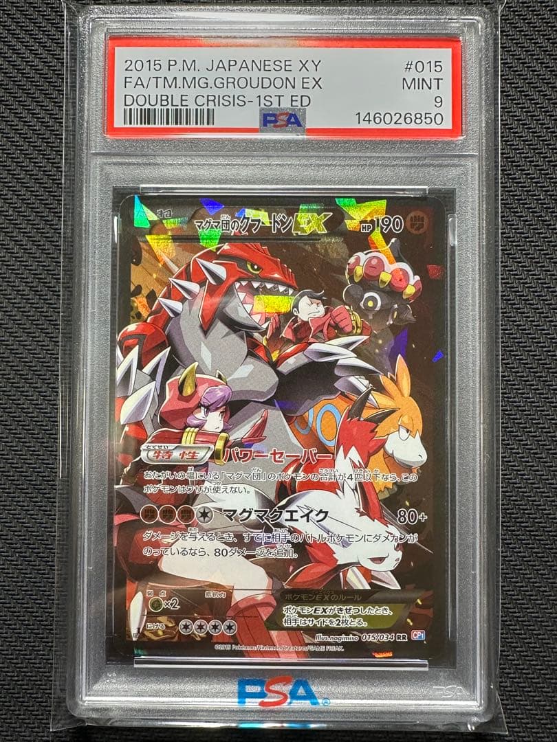 マグマ団のグラードンEX アクア団のカイオーガ psa9 10 連番