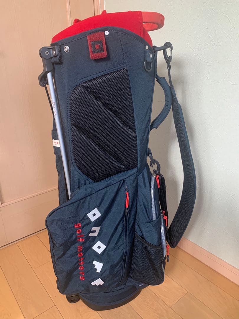 onoff オノフ スタンド キャディバッグ ネイビー/レッド OB0324