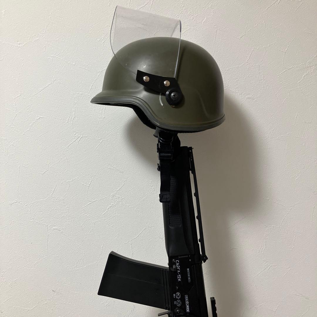 M88ミリタリー ヘルメット　バイザー付き