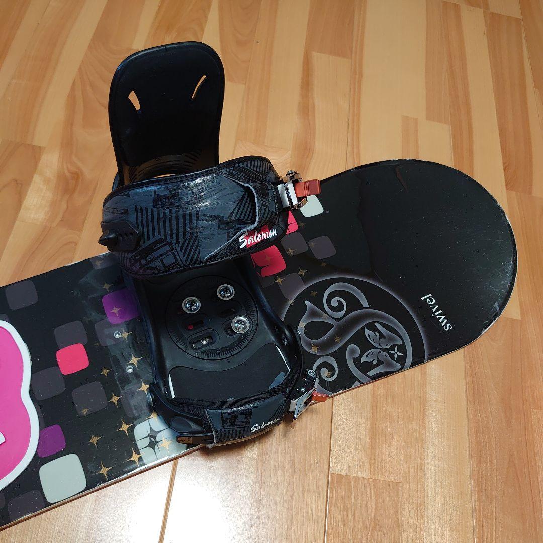 わんこ　スノーボード　板　ビンディング　SWIVEL　SALOMON