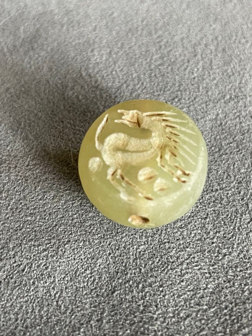 乳白色瑪瑙　古代ペルシアササン朝印章