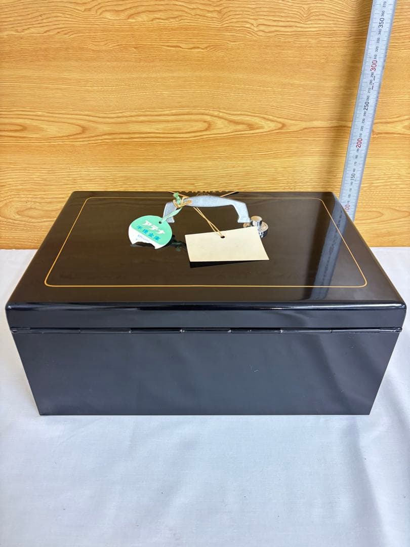 【希少/未使用に近い】丸善 ATHENA 手提げ金庫 ブラック レトロ