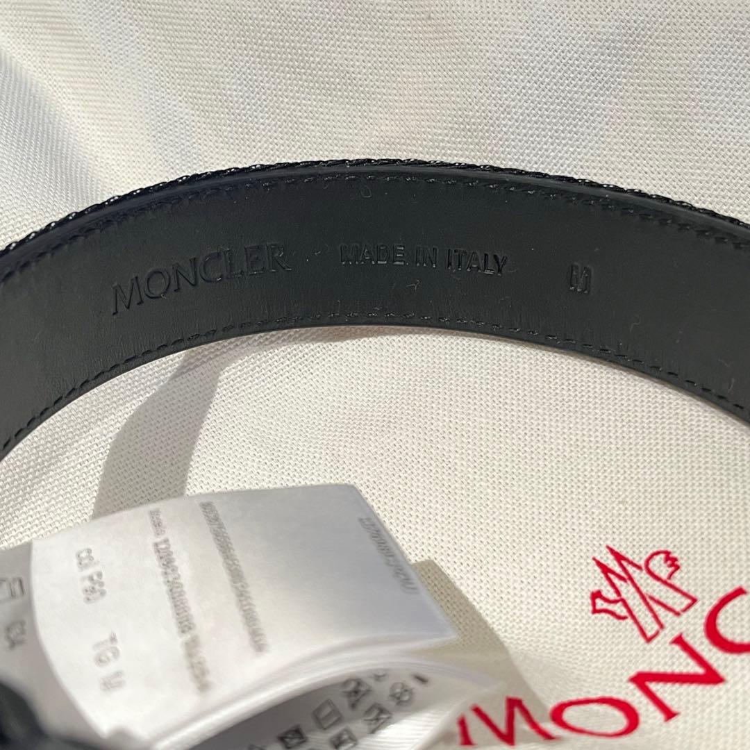 モンクレール　犬用リード&首輪セット　黒系　シグネチャー柄　ロゴが目立つ　高級