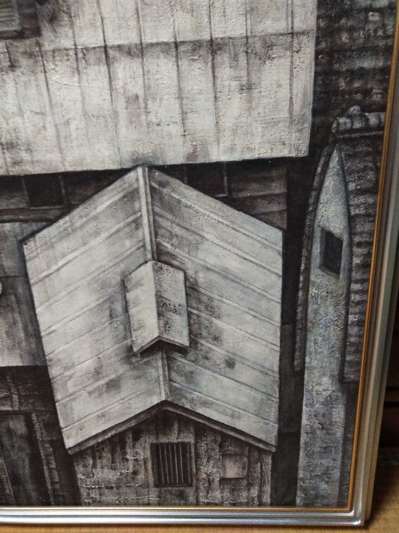 日本画(38)　海辺の廃屋