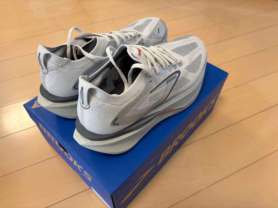 美品BROOKS Hyperion MAX 3 シルバー 28cm