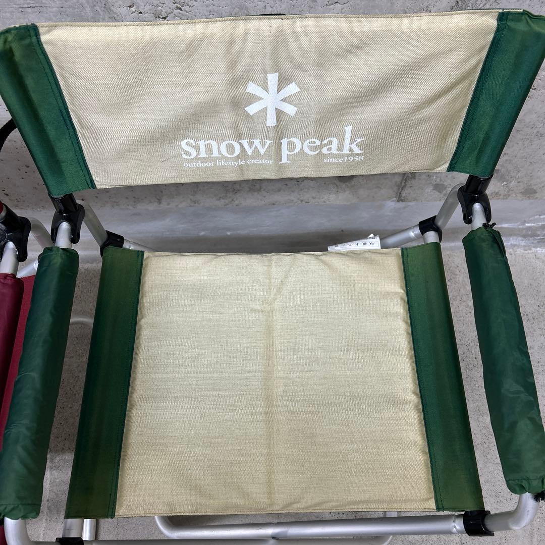 スノーピーク　パッドインチェア　レッド　グリーン　廃盤　LV-052PR