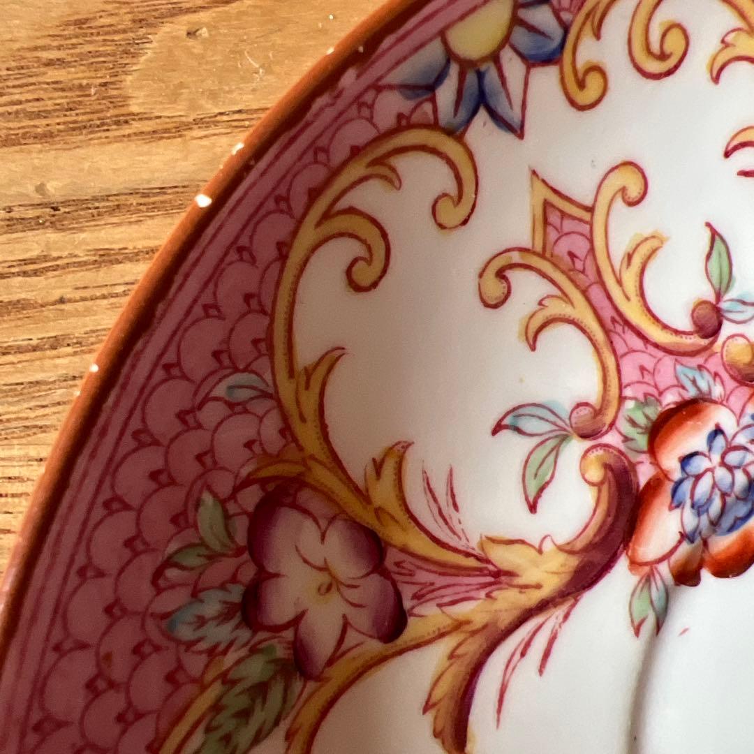 フランスサルグミンヌ窯、Mintonパターン148 ティーカップ＆ソーサー