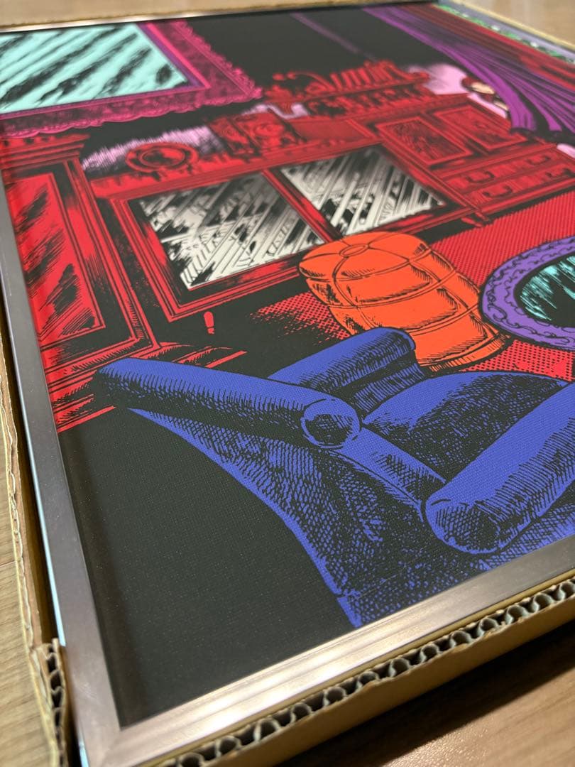 楳図かずお直筆サイン入り絵画 「屋敷」おろち