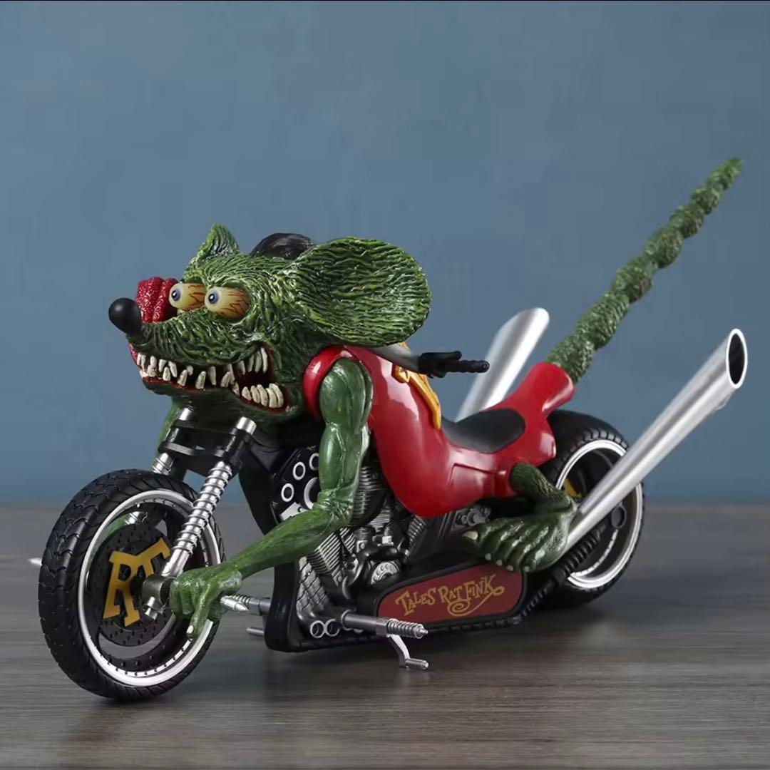 アメコミ Rat Fink Motorcycle Figure