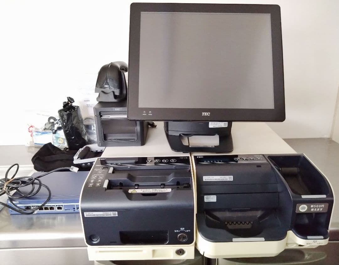 【中古】東芝TEC POSレジ 飲食店向セルフ会計システム 一式 美品