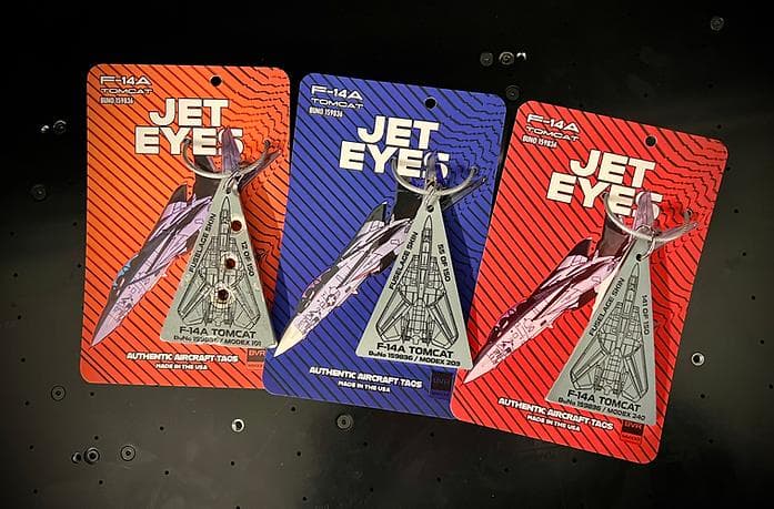 レア部位　F-14戦闘機　フライトタグキーホルダーアメリカ海軍飛行機TOPGUN