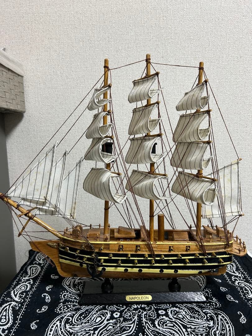 帆船模型 NAPOLEON 木製 置物 インテリア レトロ アンティーク