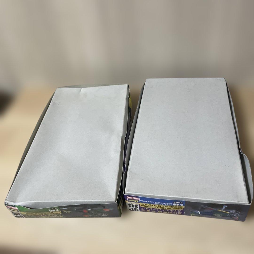 零戦52型 紫電改 スケルトン プラモデル 2点セットLn608