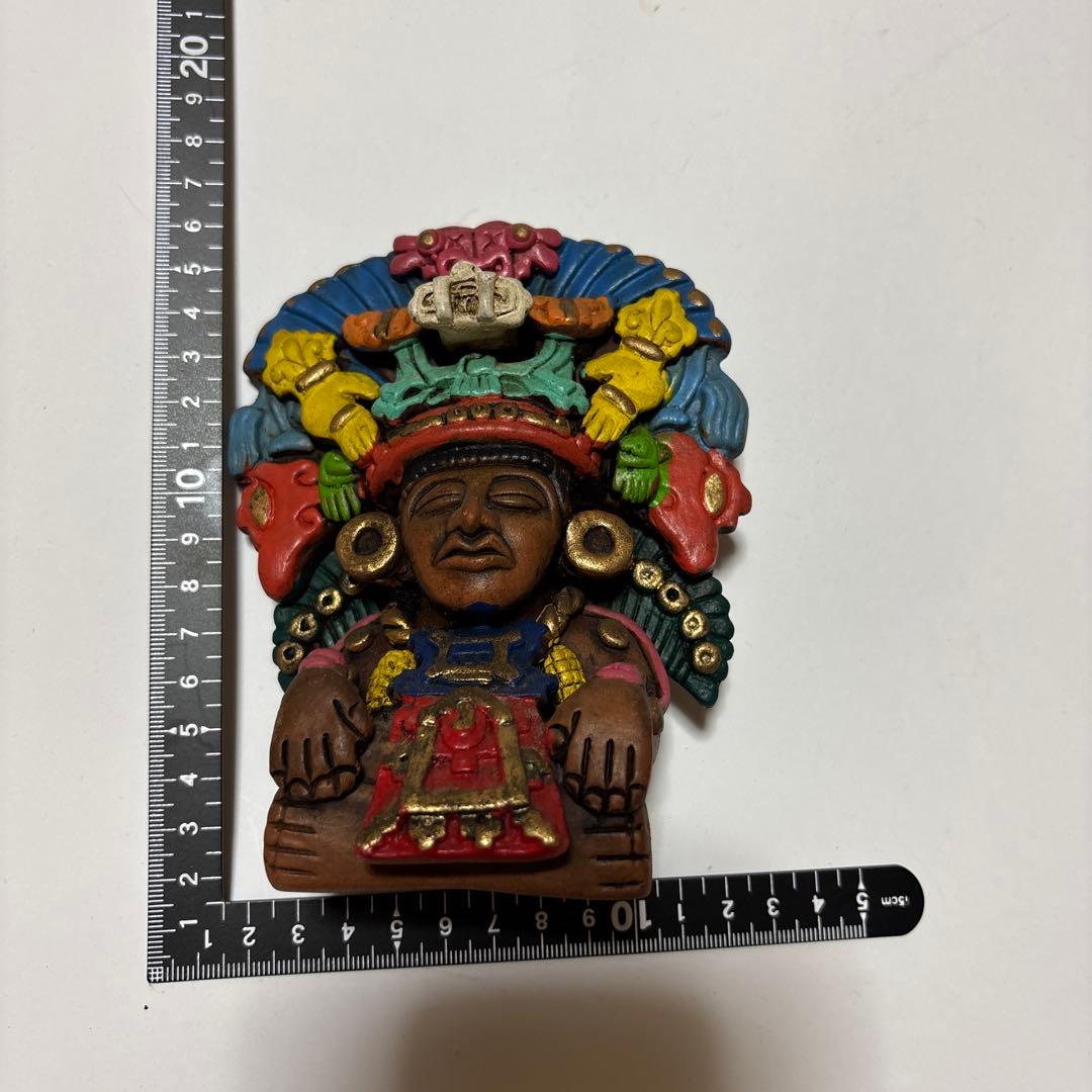 メキシコ民芸 古代神官フィギュア 陶器 マヤ アステカ