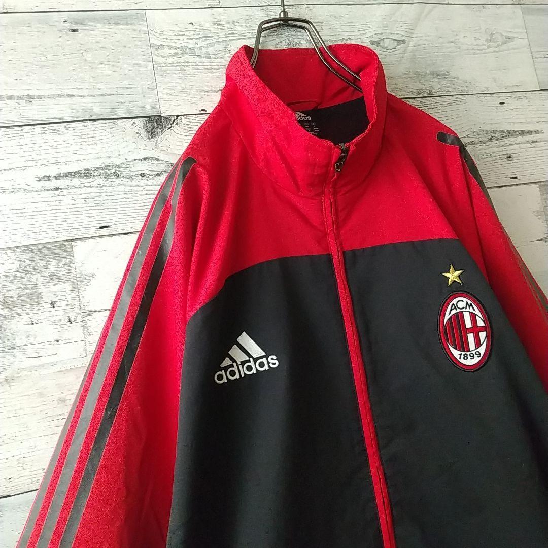 人気☆アディダス ACミラン 刺繍ロゴ エンブレム トラックジャケット XL