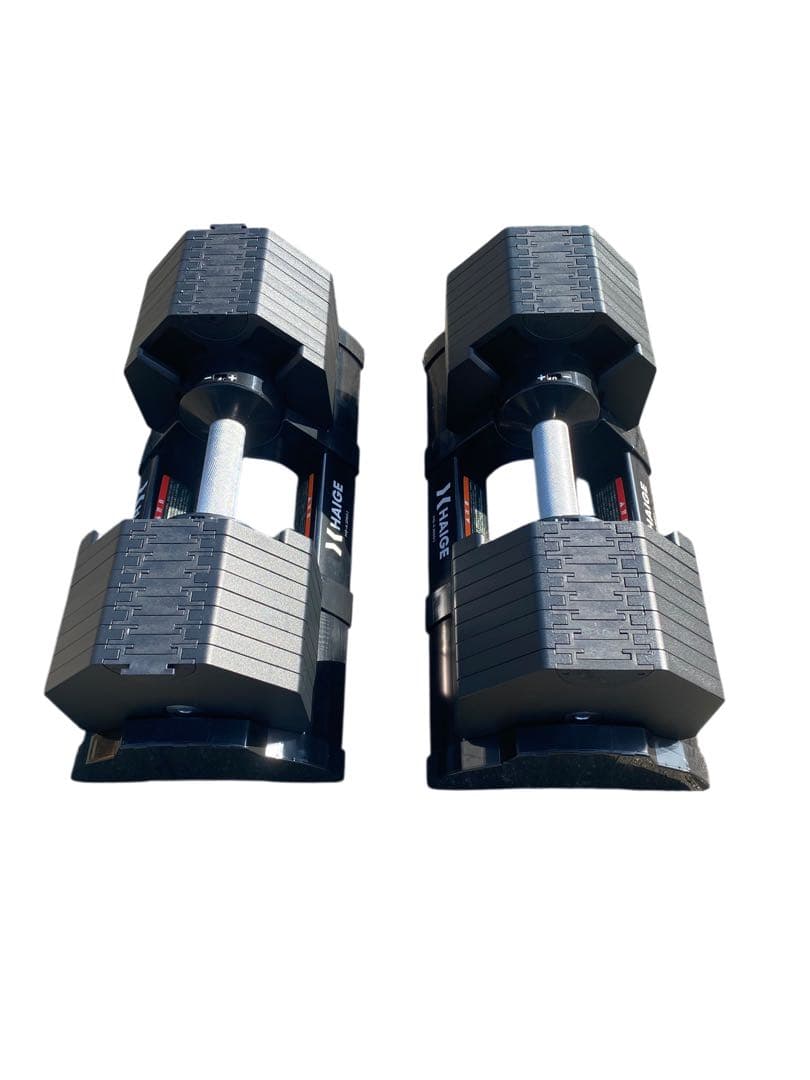 専用 良品80キロHAIGE ハイガー可変式ダンベル 40kg×2 1/2梱包①