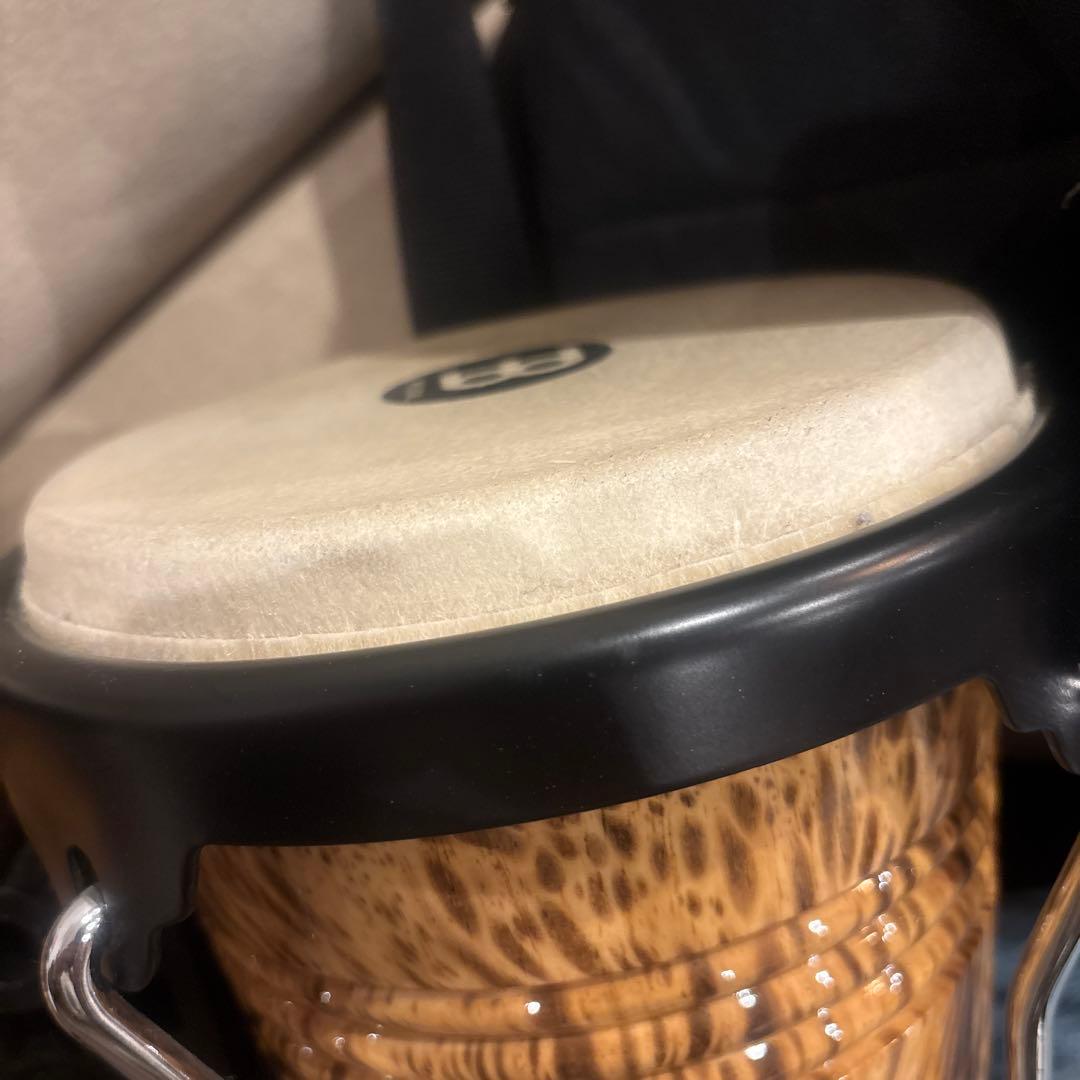 MEINL マイネル　ウッドボンゴ 豹柄　　ケース+ボンゴヘッド2種セット