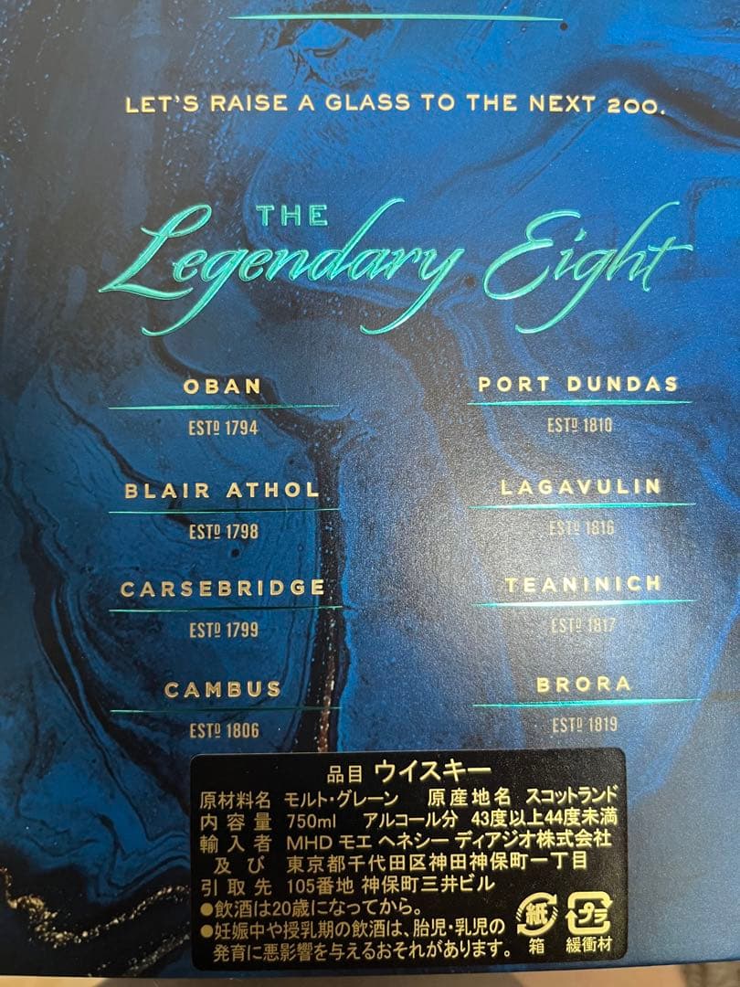 ジョニーウォーカー　ブルーラベル　レジェンダリー　エイト