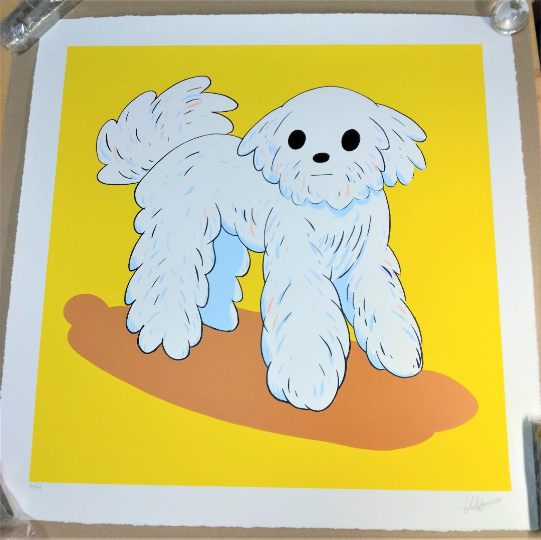 天野タケル 　The Dog　ハンドサイン・ナンバー入り シルクスクリーン 版画