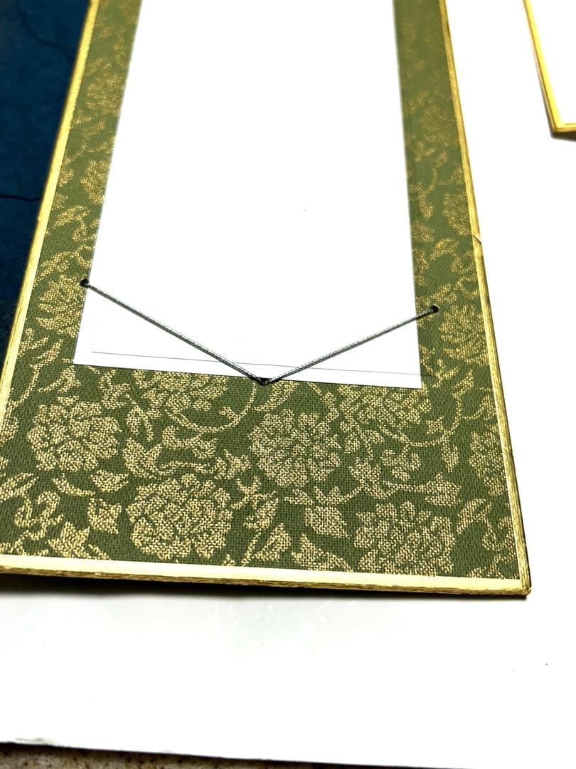 新品！和紙製短冊 大14枚、中サイズ6枚　絵付短冊冊子5枚　金色装飾　纏め売り