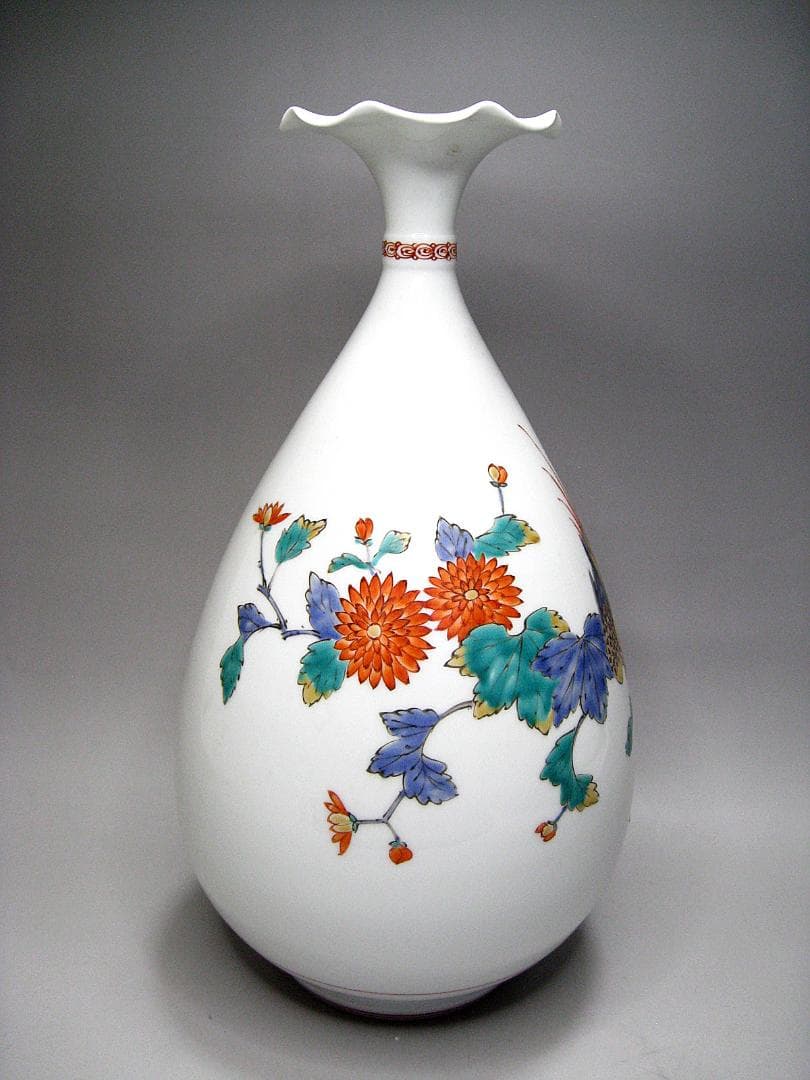 #名工 #晩香 #庄村健 #柿右衛門手 #花鳥錦 #花瓶 #庄健 #壺 #有田