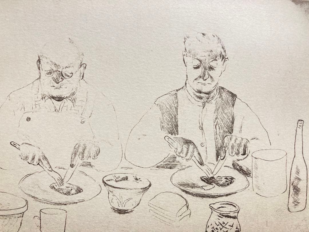 【真作】山本容子「scene3」1988年 エッチング 直筆サイン 銅版画 額装