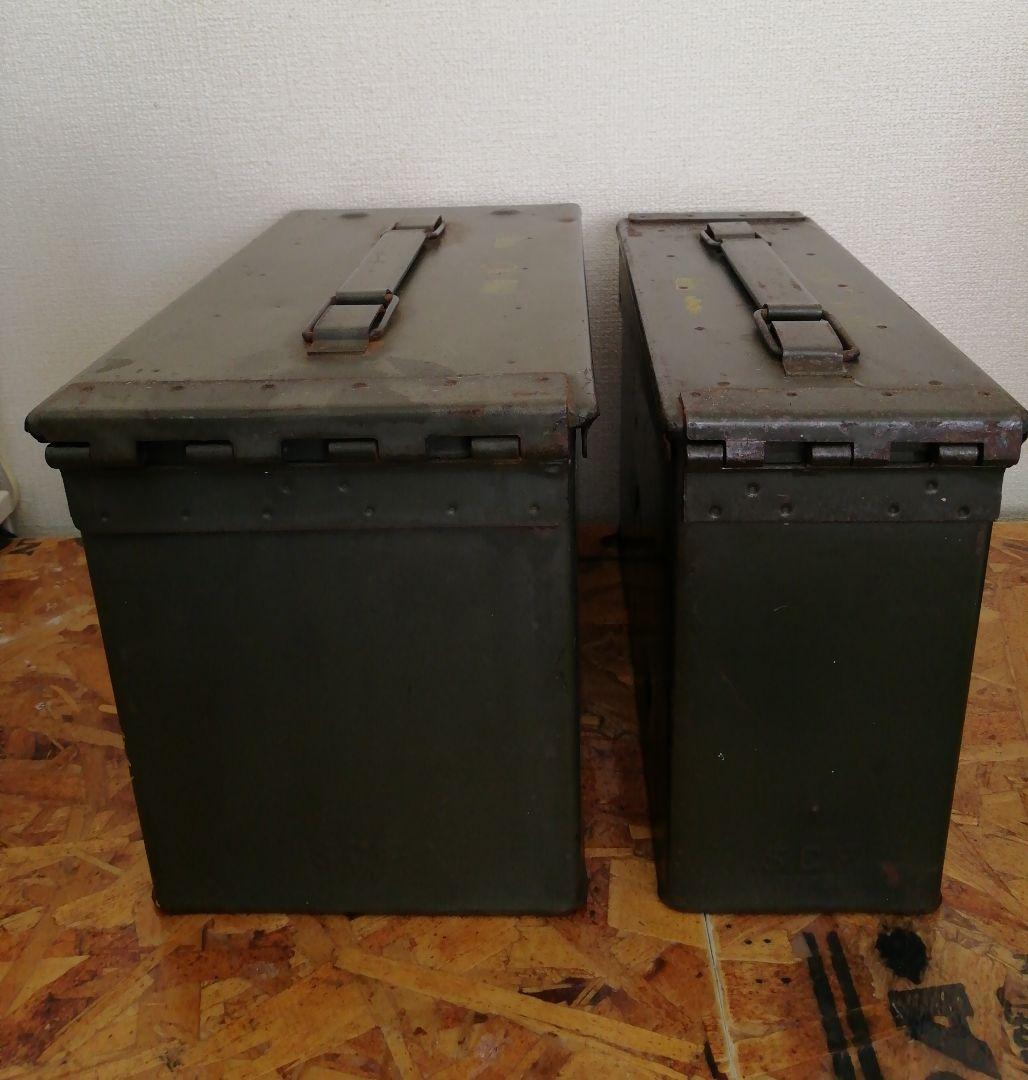 米軍放出品 アンモボックス 弾薬箱 大・小 2個セット　密閉缶　ツールボックス