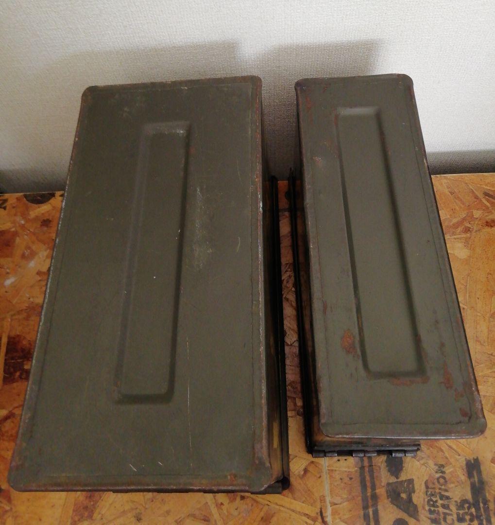 米軍放出品 アンモボックス 弾薬箱 大・小 2個セット　密閉缶　ツールボックス