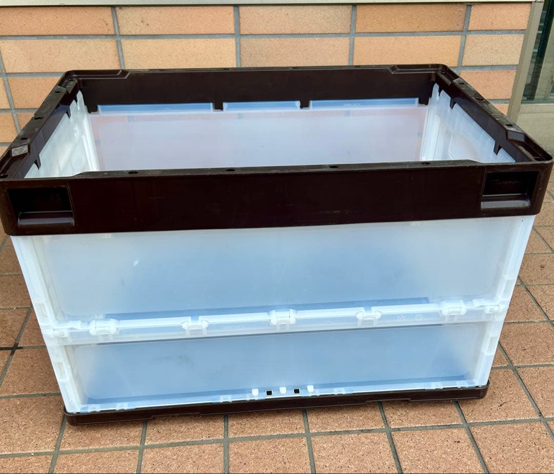 アスクル 折りたたみコンテナ 現場のチカラ ブラウン　20個セット