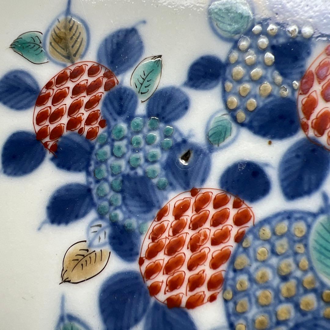 江戸後期〜明治初期　色鍋島中皿10枚　木箱付　直径約15㎝東Y7-0723⭐︎2F