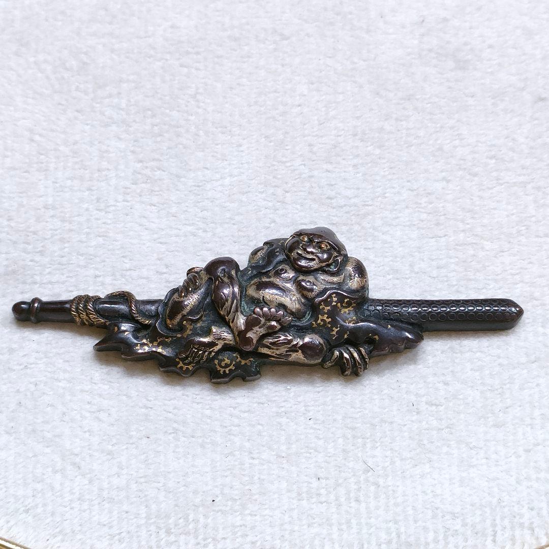 2AF69　赤銅　日本刀 　刀装具 骨董 古美術 江戸期