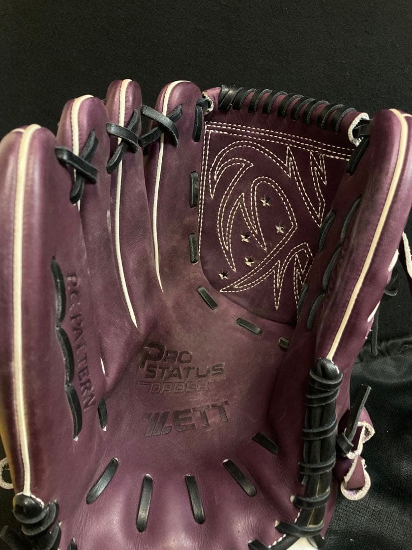 ZETT PROSTATUS 硬式 野球 グローブ プロステ ゼット 紫 左利き