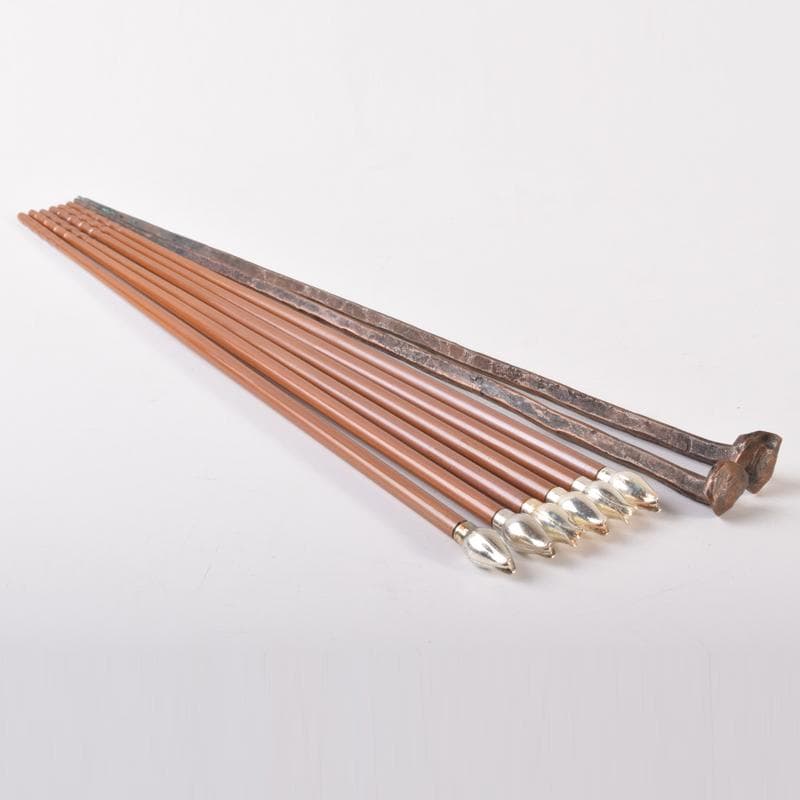 茶道具　南鐐　桐実頭など　火箸　四組まとめて　M　7099