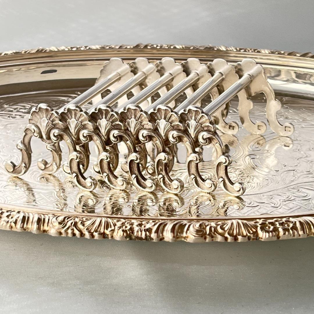 【仏蘭西】ルイ15世様式 Louis XVナイフレスト 6個組