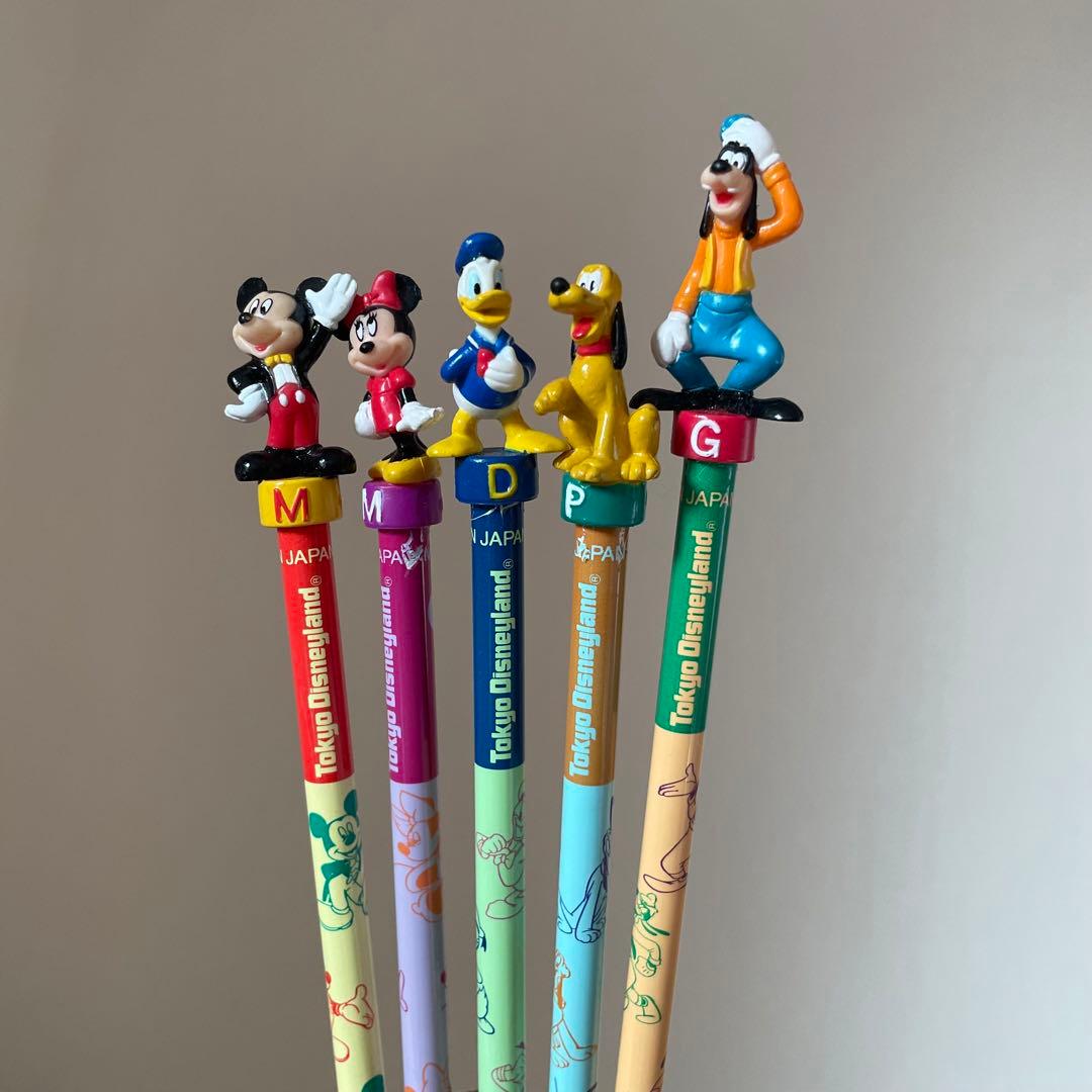 激レア マスコット鉛筆セット ディズニーランド レトロ