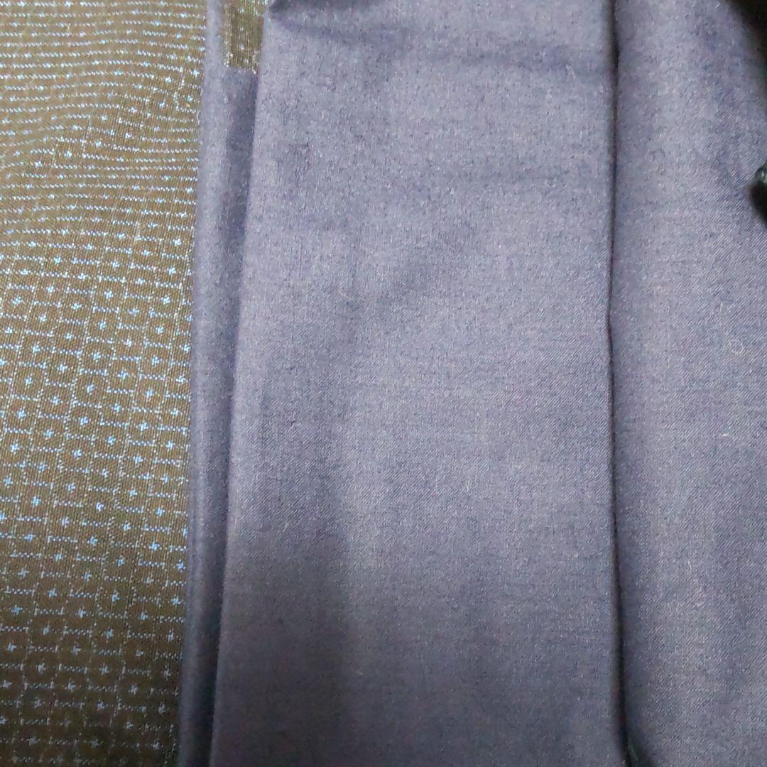 藍大島紬、未使用、小袖、羽織、羽織紐。