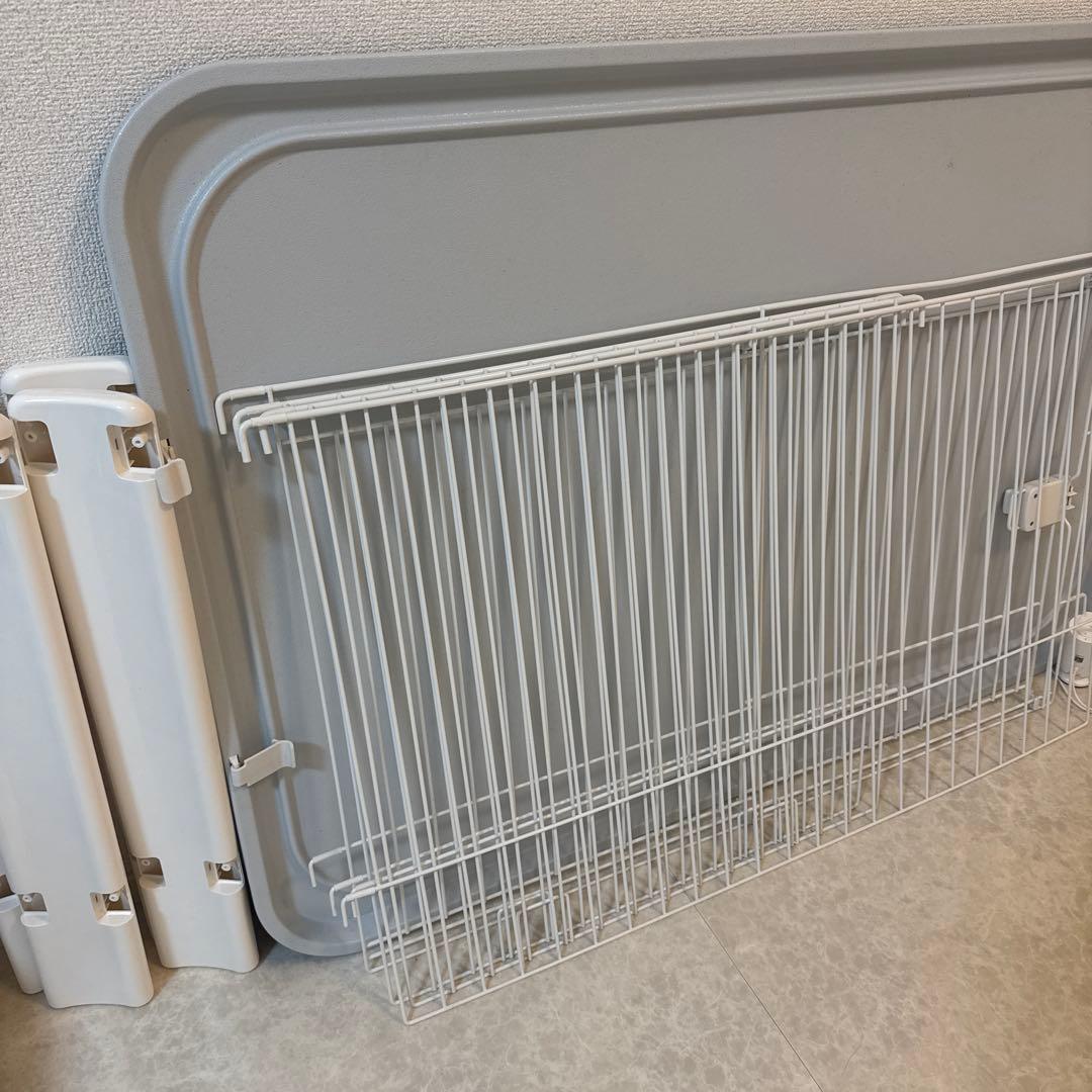 限定特価 ペットサークル 幅113cm ホワイト・ブラック