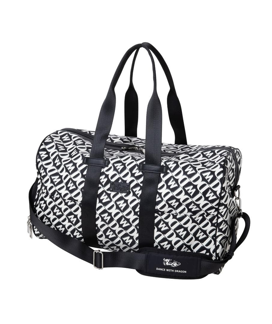 新品☆ダンスウィズドラゴン モノグラム プリント ボストン☆シューズケース☆黒