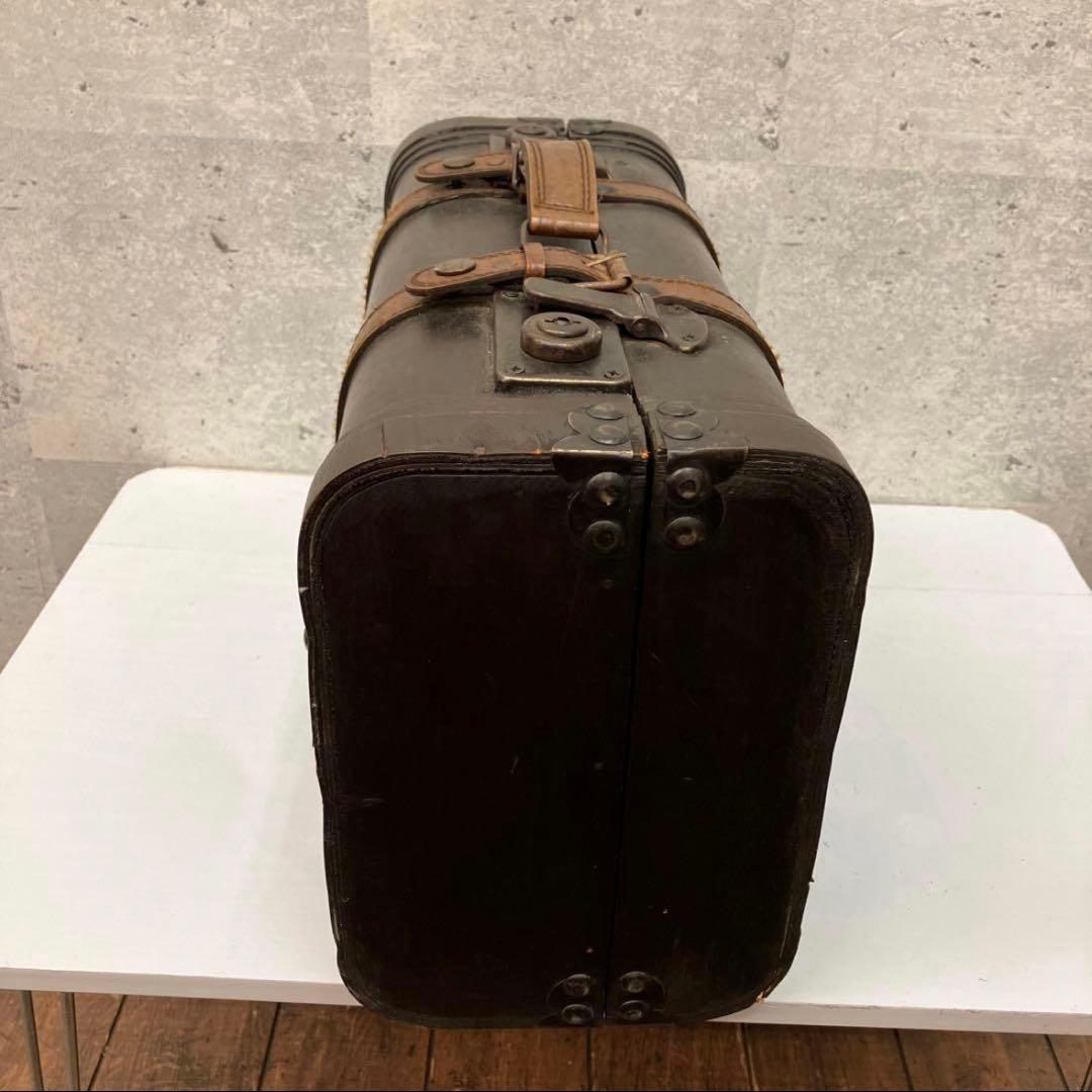 アンティーク 木製 ウッドトランク 木製スーツケース ダークブラウン