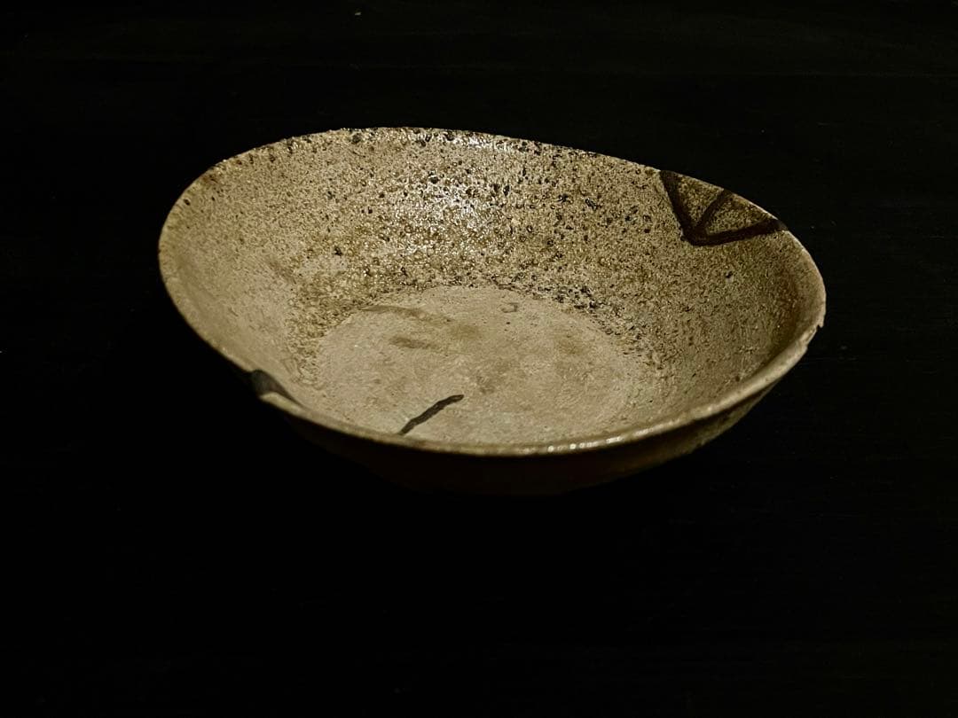 「母」 桃源旧蔵 古瀬戸 山茶碗 漆直し 仕舞い箱 (250807福3-A)