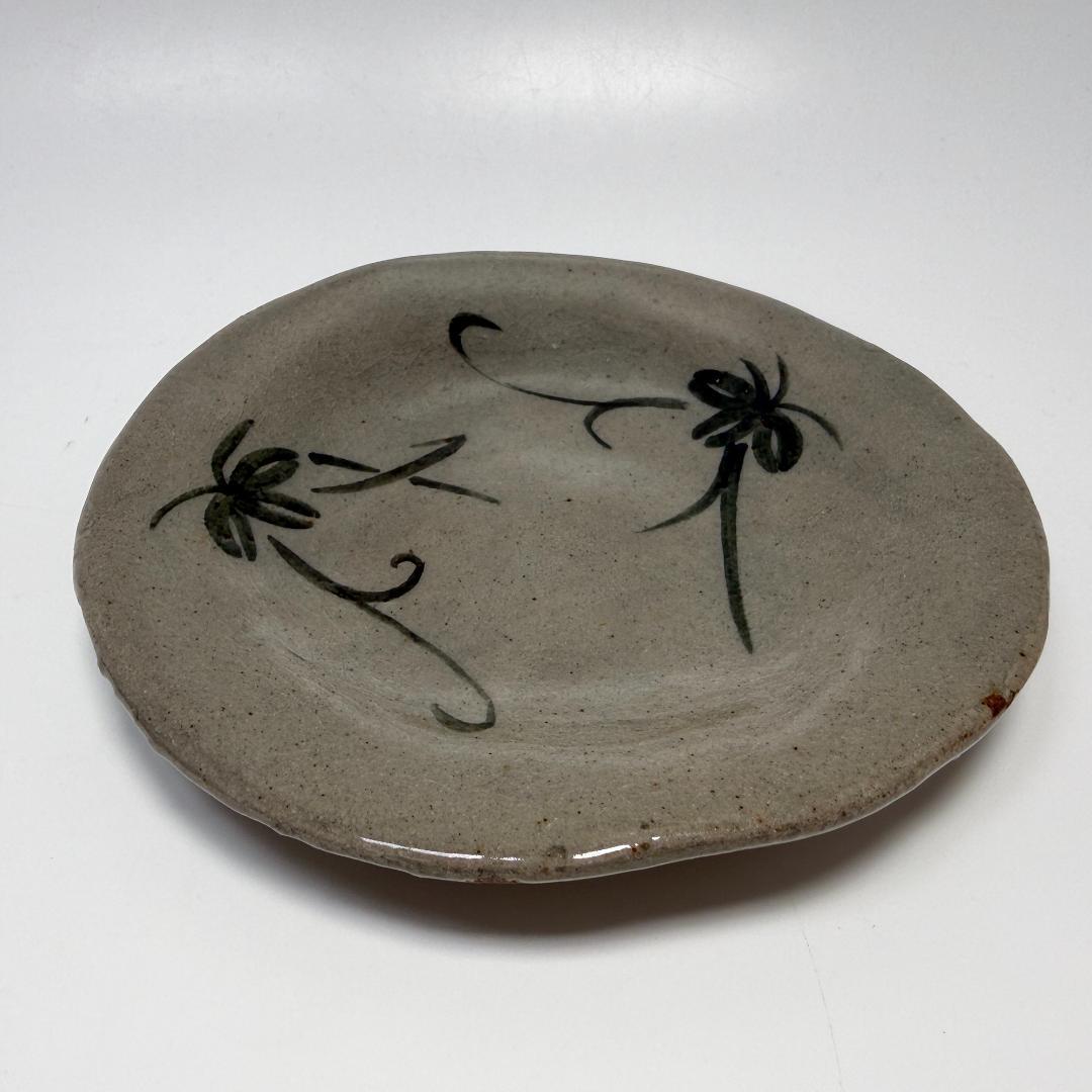 出雲焼 楽山焼 11代 長岡空権作 銘々皿 5客揃い 共箱