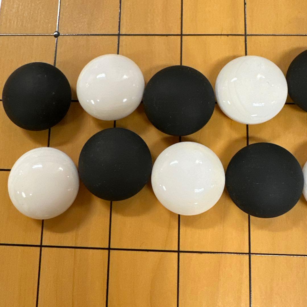 木製囲碁セット 白黒石付き