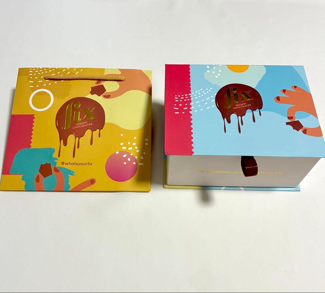 Fix ドバイチョコレート 6種類 箱入りセット ギフト スタイル 紙袋付き